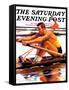 "Sculling Race," Saturday Evening Post Cover, August 15, 1936-Maurice Bower-Framed Stretched Canvas