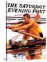 "Sculling Race," Saturday Evening Post Cover, August 15, 1936-Maurice Bower-Stretched Canvas