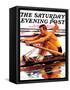 "Sculling Race," Saturday Evening Post Cover, August 15, 1936-Maurice Bower-Framed Stretched Canvas