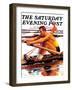 "Sculling Race," Saturday Evening Post Cover, August 15, 1936-Maurice Bower-Framed Giclee Print