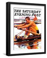 "Sculling Race," Saturday Evening Post Cover, August 15, 1936-Maurice Bower-Framed Giclee Print