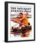 "Sculling Race," Saturday Evening Post Cover, August 15, 1936-Maurice Bower-Framed Premium Giclee Print