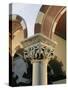 Sculpted Capital from St. Michael, Hildesheim, Four Angels, Evangelist-null-Stretched Canvas