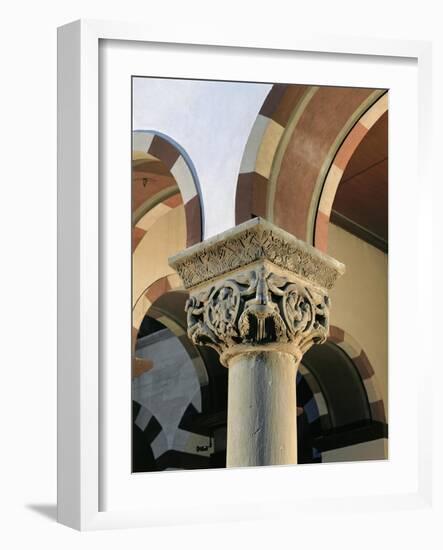 Sculpted Capital from St. Michael, Hildesheim, Four Angels, Evangelist-null-Framed Giclee Print