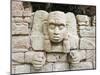 Sculpted Head Stone at Mayan Archeological Site, Copan Ruins, UNESCO World Heritage Site, Honduras-Christian Kober-Mounted Photographic Print