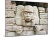 Sculpted Head Stone at Mayan Archeological Site, Copan Ruins, UNESCO World Heritage Site, Honduras-Christian Kober-Mounted Photographic Print