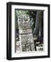 Sculpted Head Stone at Mayan Archeological Site, Copan Ruins, UNESCO World Heritage Site, Honduras-Christian Kober-Framed Photographic Print