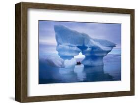 Sculpted Iceberg, Spitsbergen, Svalbard Archipelago, Norway, Scandinavia, Europe-Geoff Renner-Framed Photographic Print