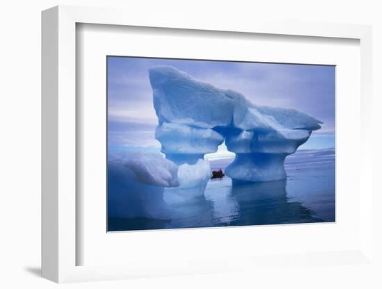 Sculpted Iceberg, Spitsbergen, Svalbard Archipelago, Norway, Scandinavia, Europe-Geoff Renner-Framed Photographic Print