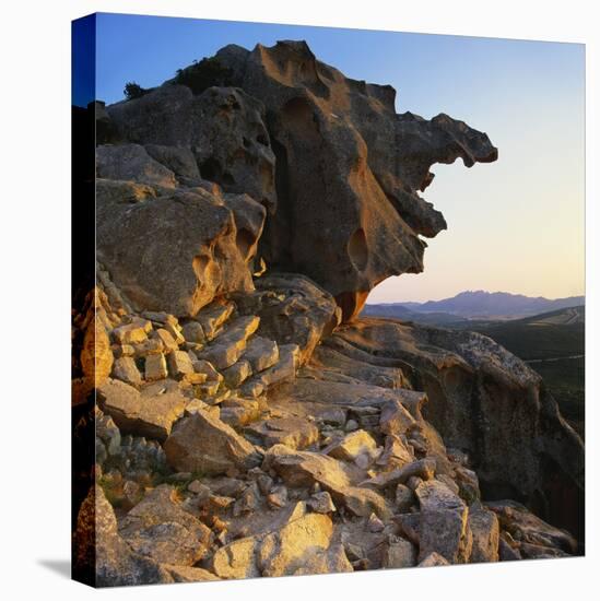 Sculpted Rock Formation, Sardinia-John Miller-Stretched Canvas