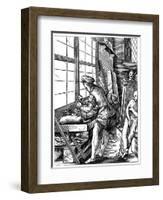 Sculptor, 16th Century-Jost Amman-Framed Giclee Print