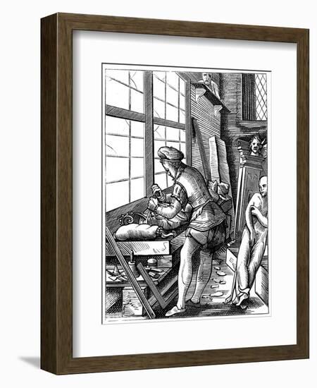 Sculptor, 16th Century-Jost Amman-Framed Giclee Print