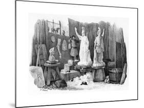 Sculptor at Work-Victor Adam-Mounted Giclee Print