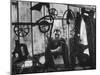 Sculptor Edwardo Paolozzi Posing in His Studio-null-Mounted Photographic Print