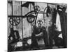 Sculptor Edwardo Paolozzi Posing in His Studio-null-Mounted Photographic Print