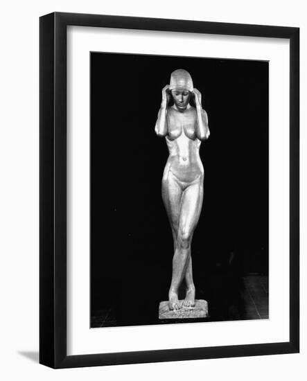 Sculptor Gerhard Marcks's Carving of a Girl Swimmer-null-Framed Photographic Print