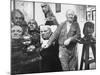 Sculptor Jacob Epstein Standing in His Studio with Several of His Sculptures-null-Mounted Premium Photographic Print