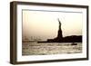 Sculpture and statue - Statue of Liberty - Sunset - Manhattan - New York City - United States-Philippe Hugonnard-Framed Photographic Print