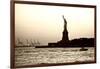 Sculpture and statue - Statue of Liberty - Sunset - Manhattan - New York City - United States-Philippe Hugonnard-Framed Photographic Print