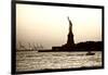 Sculpture and statue - Statue of Liberty - Sunset - Manhattan - New York City - United States-Philippe Hugonnard-Framed Photographic Print