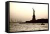 Sculpture and statue - Statue of Liberty - Sunset - Manhattan - New York City - United States-Philippe Hugonnard-Framed Stretched Canvas