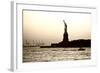 Sculpture and statue - Statue of Liberty - Sunset - Manhattan - New York City - United States-Philippe Hugonnard-Framed Photographic Print