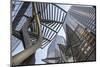 Sculpture and urban office buildings on Stephen Avenue Walk, Downtown, Calgary, Alberta, Canada, No-Frank Fell-Mounted Photographic Print