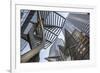 Sculpture and urban office buildings on Stephen Avenue Walk, Downtown, Calgary, Alberta, Canada, No-Frank Fell-Framed Photographic Print