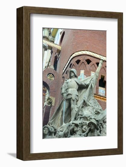 Sculpture at Palau De La Musica Catalana-jiawangkun-Framed Photographic Print