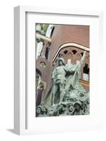 Sculpture at Palau De La Musica Catalana-jiawangkun-Framed Photographic Print