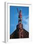 Sculpture Atop Maori Meeting House, Ohinemutu Village, Greater Rotorua, North Island, New Zealand-null-Framed Giclee Print