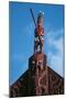 Sculpture Atop Maori Meeting House, Ohinemutu Village, Greater Rotorua, North Island, New Zealand-null-Mounted Giclee Print