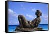 Sculpture by the Ocean in Cancun, Mexico-Svenja-Foto-Framed Stretched Canvas