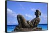 Sculpture by the Ocean in Cancun, Mexico-Svenja-Foto-Framed Stretched Canvas