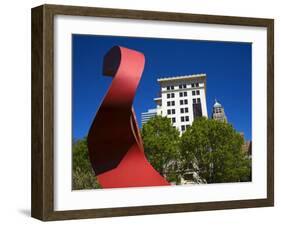 Sculpture by Verde Boverkamp, Myriad Botanical Gardens, Oklahoma City, Oklahoma, USA-Richard Cummins-Framed Photographic Print