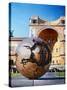 Sculpture called Sphere by A. Pomodoro, Vatican Courtyard, Rome, Italy-Chuck Haney-Stretched Canvas