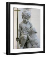 Sculpture Depicting Christ as a Good Shepherd in Santa Maria D. Grazie Church, Rome, Lazio-Godong-Framed Photographic Print