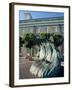 Sculpture Depicting Someone Diving into a Wave, Newport, Rhode Island, New England, USA-Robert Francis-Framed Photographic Print