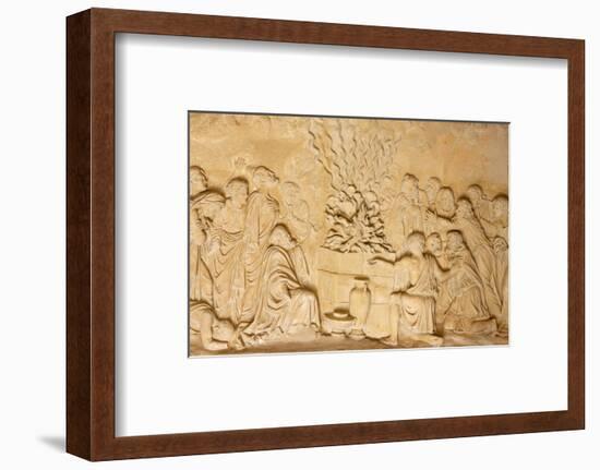 Sculpture depicting the priests of Baal at El Muhraqa-Godong-Framed Photographic Print