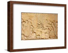 Sculpture depicting the priests of Baal at El Muhraqa-Godong-Framed Photographic Print