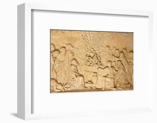 Sculpture depicting the priests of Baal at El Muhraqa-Godong-Framed Photographic Print