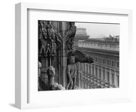 Sculpture Detail on Exterior of Il Duomo-Karen Tweedy-Holmes-Framed Photographic Print