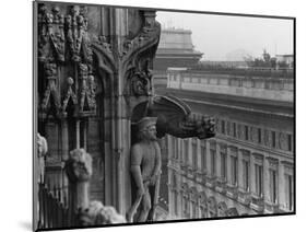 Sculpture Detail on Exterior of Il Duomo-Karen Tweedy-Holmes-Mounted Photographic Print