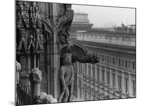 Sculpture Detail on Exterior of Il Duomo-Karen Tweedy-Holmes-Mounted Photographic Print