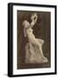 Sculpture : femme nue assise tenant une corne, par Louis-Edmond Cougny-Charles Marville-Framed Giclee Print