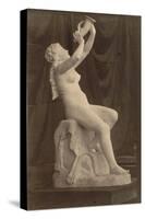 Sculpture : femme nue assise tenant une corne, par Louis-Edmond Cougny-Charles Marville-Stretched Canvas