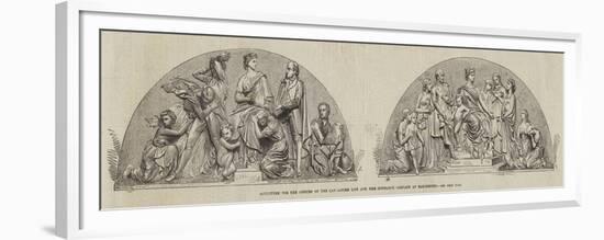 Sculpture for the Offices of the Lancashire Life and Fire Insurance Company at Manchester-null-Framed Premium Giclee Print