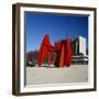 Sculpture in Front of a Building, Alexander Calder Sculpture, Grand Rapids, Michigan, USA-null-Framed Photographic Print