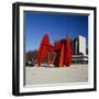 Sculpture in Front of a Building, Alexander Calder Sculpture, Grand Rapids, Michigan, USA-null-Framed Photographic Print