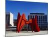 Sculpture in Front of a Building, Alexander Calder Sculpture, Grand Rapids, Michigan, USA-null-Mounted Photographic Print